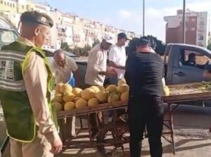  حجز كمية من الخضروات والفواكه بحي النجاح 
