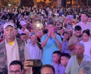 جانب من الحضور المكثف بالمهرجان الخطابي لحزب الأصالة والمعاصرة في بنسليمان